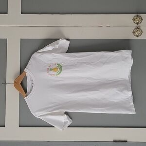 Malibu White Tee with Pineapple Graphic